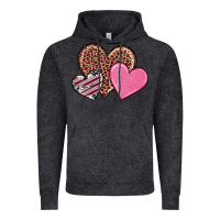 Vintage Black valentine's day hearts Vintage Hoodie - RanaPortraitStore