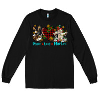 Black peace love martini Long Sleeve Tee - AdoDesignShop
