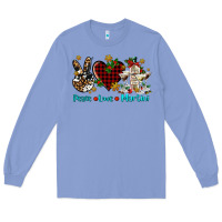 Colony Blue peace love martini Long Sleeve Tee - AdoDesignShop