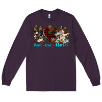Plum peace love martini Long Sleeve Tee - AdoDesignShop