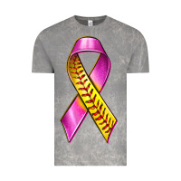 Cloud Rock Breast Cancer Ribbon Softball Vintage Tee - texasbilliewilder