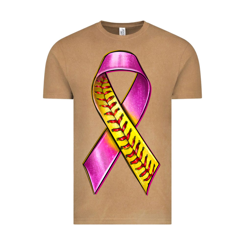Breast Cancer Ribbon Softball Vintage Tee by texasbilliewilder | Teevron