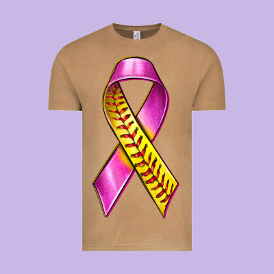 Breast Cancer Ribbon Softball Vintage Tee Designed By Texasbilliewilder