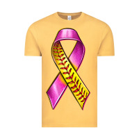 Vintage Mustard Breast Cancer Ribbon Softball Vintage Tee - texasbilliewilder