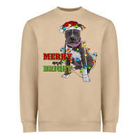 Mushroom merry and bright pitbull Heavyweight Sweatshirt - RanaPortraitStore