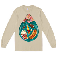 American Football And Western Roses Teardrop Long Sleeve Tee | Teevron