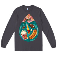 Smoke american football and western roses teardrop Long Sleeve Tee - BundleAndBundleShop