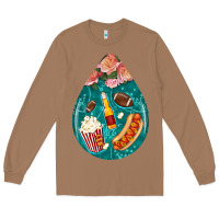 Toasted Coconut american football and western roses teardrop Long Sleeve Tee - BundleAndBundleShop