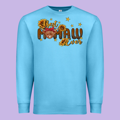 Best Mamaw Ever Cow Premium Sweatshirt Designed By Maliassmallbusiness