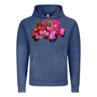Vintage Denim valentine's day heart cactus truck Vintage Hoodie - RanaPortraitStore
