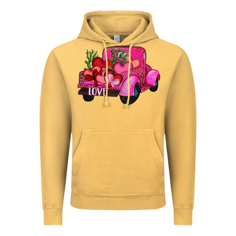 Valentine's Day Heart Cactus Truck Vintage Hoodie by RanaPortraitStore | Teevron