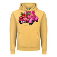 Vintage Mustard valentine's day heart cactus truck Vintage Hoodie - RanaPortraitStore