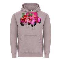 Vintage Zinc valentine's day heart cactus truck Vintage Hoodie - RanaPortraitStore