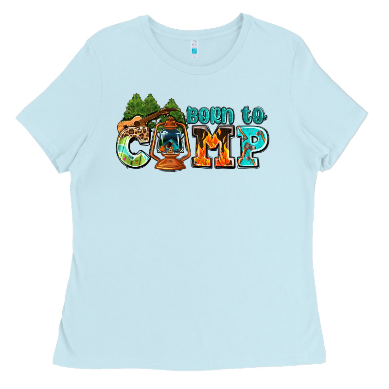 Born To Camp With Guitar Ladies Tee by AdoDesignShop | Teevron