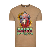 Vintage Coffee happy thanksgiving turkey Vintage Tee - RanaPortraitStore