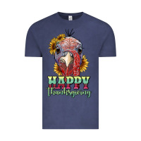 Vintage Denim happy thanksgiving turkey Vintage Tee - RanaPortraitStore