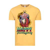 Vintage Mustard happy thanksgiving turkey Vintage Tee - RanaPortraitStore