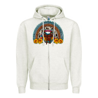 Oatmeal Heather saddle sunflower horseshoe rainbow Zipper Hoodie - Artiststas