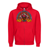 Red saddle sunflower horseshoe rainbow Zipper Hoodie - Artiststas
