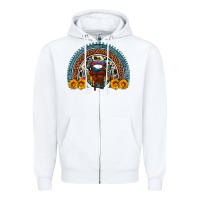 White saddle sunflower horseshoe rainbow Zipper Hoodie - Artiststas