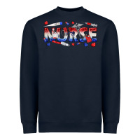 Navy american nurse Heavyweight Sweatshirt - texasbilliewilder