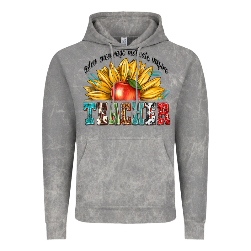 Teacher With Sunflower Vintage Hoodie by texasbilliewilder | Teevron