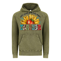 Vintage Olive teacher with sunflower Vintage Hoodie - texasbilliewilder