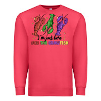 Cardinal i'm just here for the crawfish Premium Sweatshirt - MaliasSmallBusiness