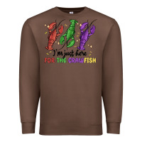 Chestnut i'm just here for the crawfish Premium Sweatshirt - MaliasSmallBusiness