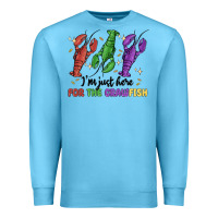 Ocean Blue i'm just here for the crawfish Premium Sweatshirt - MaliasSmallBusiness