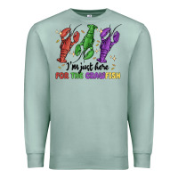 Seafoam i'm just here for the crawfish Premium Sweatshirt - MaliasSmallBusiness