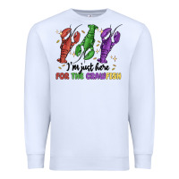 White i'm just here for the crawfish Premium Sweatshirt - MaliasSmallBusiness