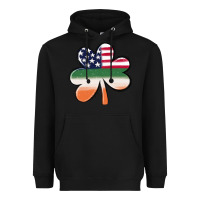 Black st patricks day shamrock american flag Heavyweight Hoodie - MaliasSmallBusiness
