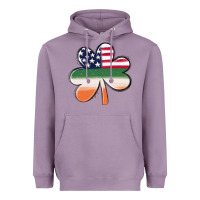 Lavender st patricks day shamrock american flag Heavyweight Hoodie - MaliasSmallBusiness