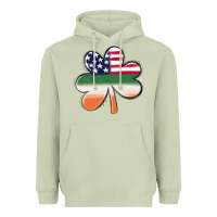 Matcha st patricks day shamrock american flag Heavyweight Hoodie - MaliasSmallBusiness