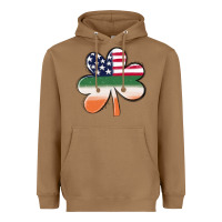 Toasted Coconut st patricks day shamrock american flag Heavyweight Hoodie - MaliasSmallBusiness