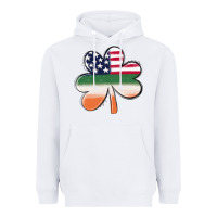 White st patricks day shamrock american flag Heavyweight Hoodie - MaliasSmallBusiness