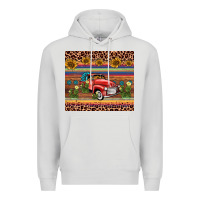 Dove Grey truck sunflower leopard Premium Hoodie - AdoDesignShop