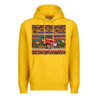 Lemon truck sunflower leopard Premium Hoodie - AdoDesignShop