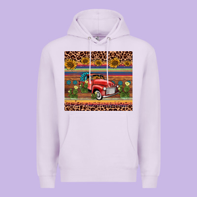 Truck Sunflower Leopard Premium Hoodie Designed By Adodesignshop