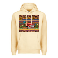 Pina Colada truck sunflower leopard Premium Hoodie - AdoDesignShop