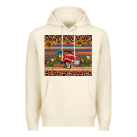 Sandshell truck sunflower leopard Premium Hoodie - AdoDesignShop