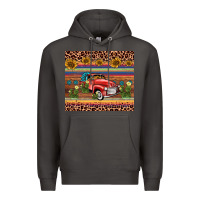 Smoke truck sunflower leopard Premium Hoodie - AdoDesignShop