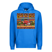 True Royal truck sunflower leopard Premium Hoodie - AdoDesignShop