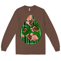Chestnut american football and western roses teardrop Long Sleeve Tee - BundleAndBundleShop