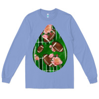 Colony Blue american football and western roses teardrop Long Sleeve Tee - BundleAndBundleShop
