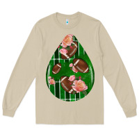 American Football And Western Roses Teardrop Long Sleeve Tee | Teevron