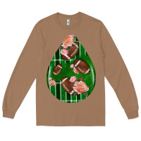 Toasted Coconut american football and western roses teardrop Long Sleeve Tee - BundleAndBundleShop
