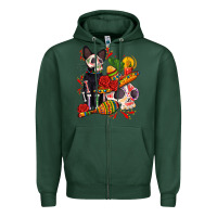 Sports Green mexican dead day with skeleton cat Zipper Hoodie - AdoDesignShop