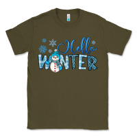 Army Green hello winter Classic Tee - JahusDesignShop